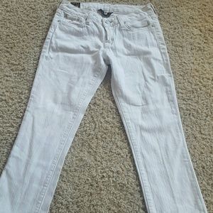 White Lucky Crop jeans